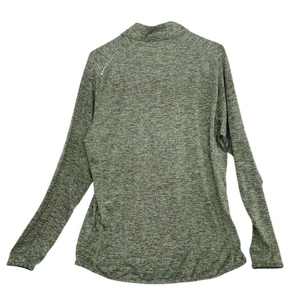 Peter Millar Sydney Stretch Quarter Zip Pullover in Heather Green Size Medium - Picture 4 of 6